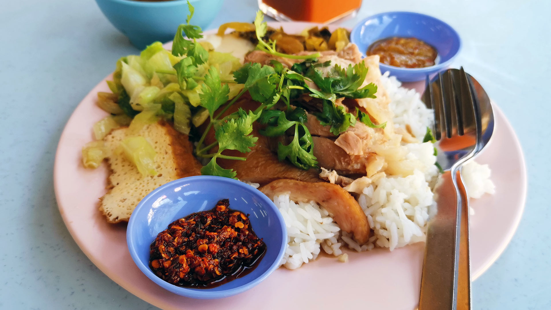 とんそく煮込みごはん 【泰式猪脚飯】Thai pork leg rice